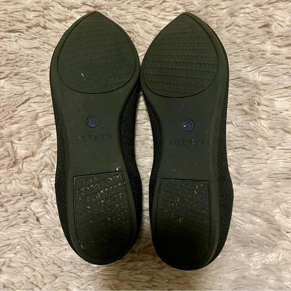 Rothy's The Point Black Shoes Ballet Flats Pointed Toe Soft Recycle Size W7 - Picture 7 of 14